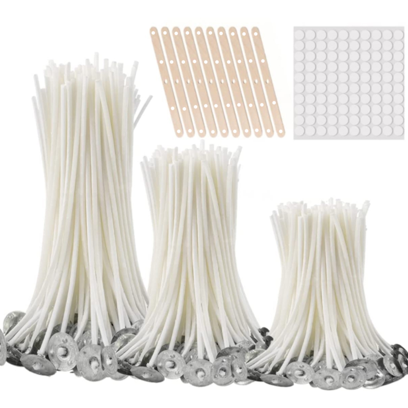 Cotton Wick Pre Tabbed - 100 adet Dumansız Mum Fitilleri 2.5-20