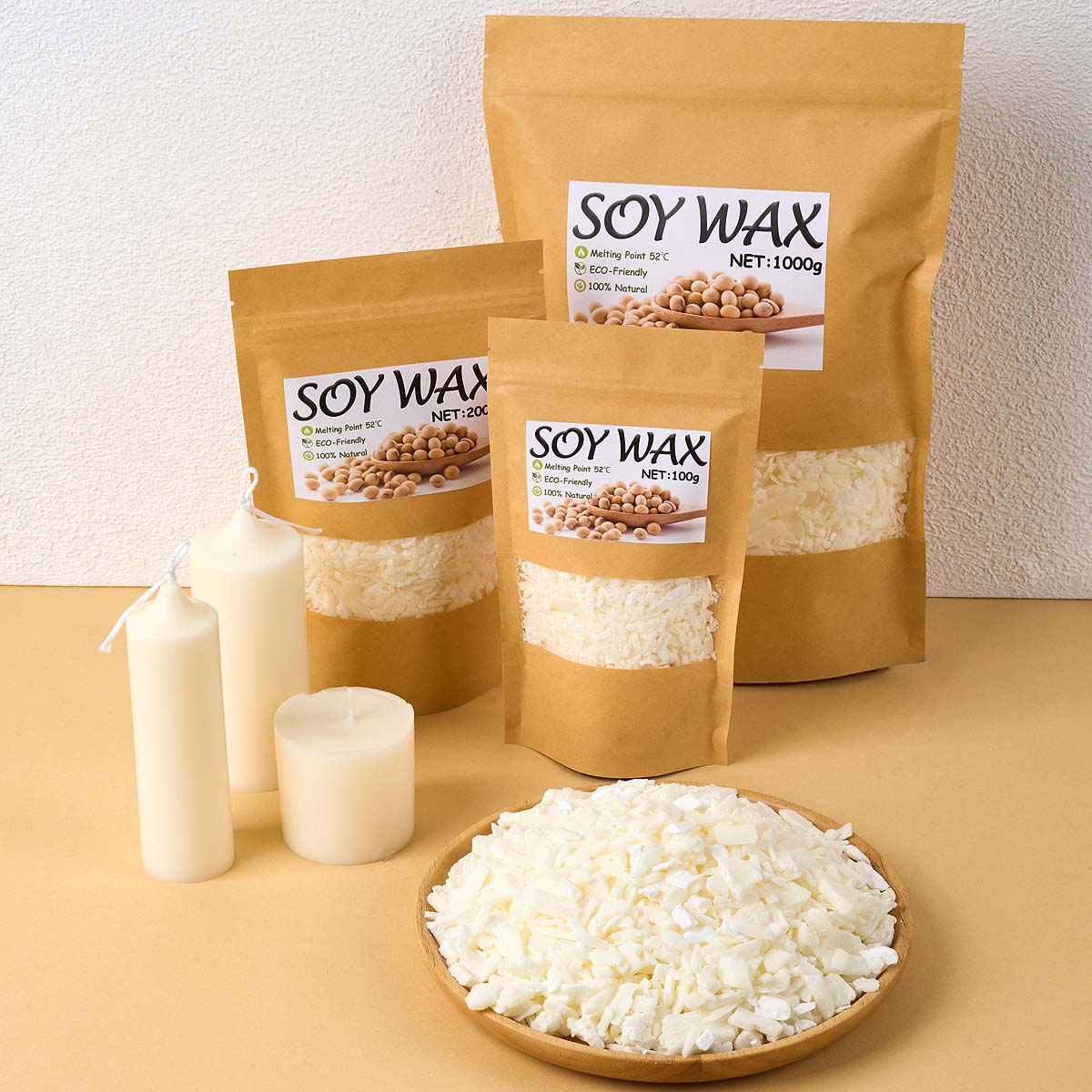 Candle Making Soy Wax - 1 Pound Saf Beyaz Soya Balmumu