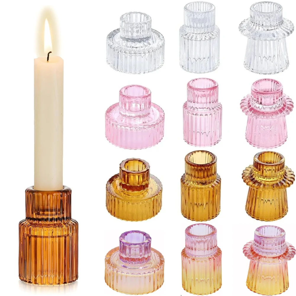 Candle Making Glass - 3 adet/takım çift taraflı cam şamdan