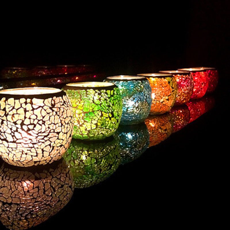 Candle Making Glass - Renk Kar Tanesi Mozaik Fas Cam