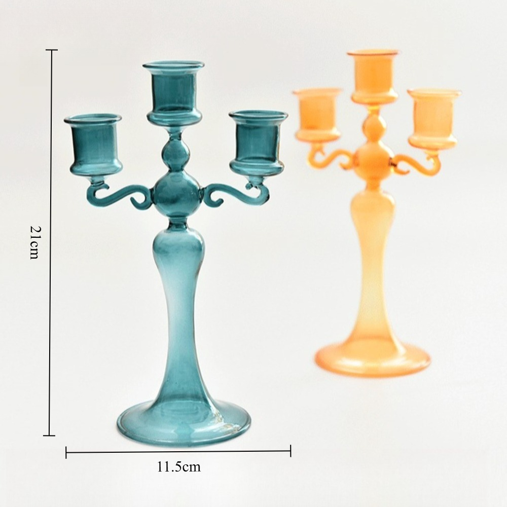 3 Başlı Retro Şeffaf Şamdanlar - Candle Making Glass incelemesi ve fiyatı