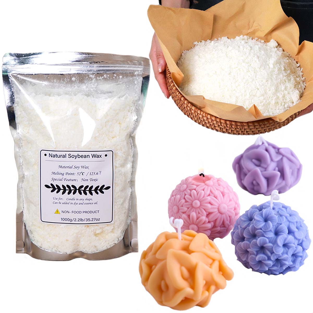 100/250/500/1000g Doğal Soya B - Candle Making Soy Wax incelemesi ve fiyatı