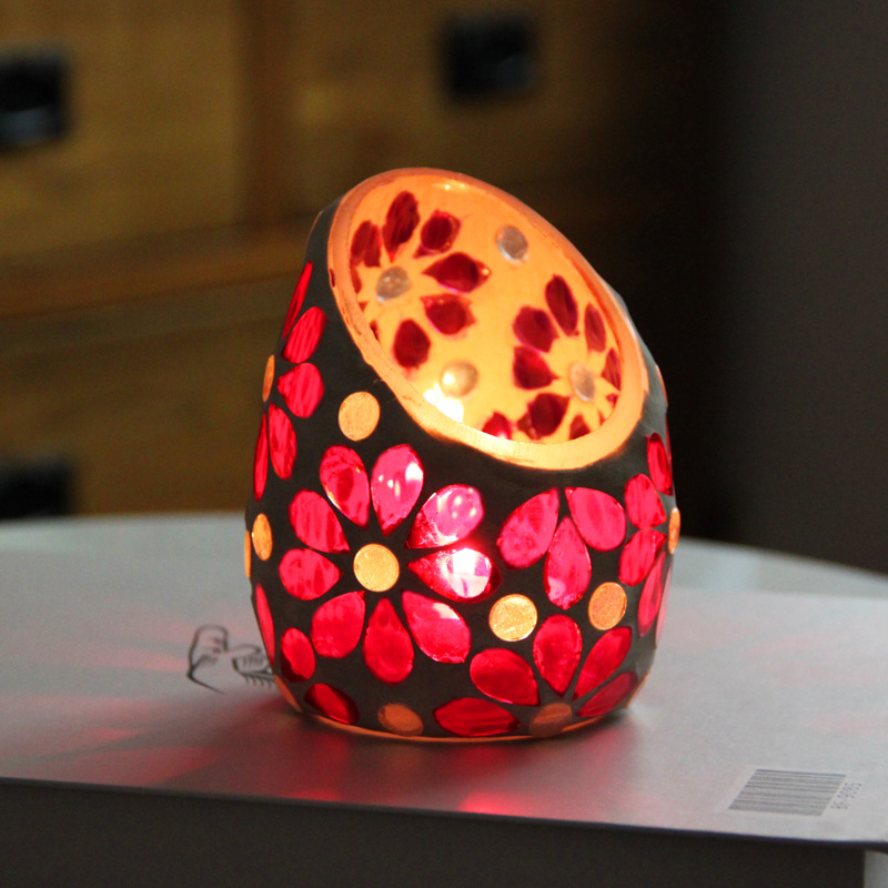 Eğimli Mozaik Cam Mumluk DIY E - Candle Making Glass incelemesi ve fiyatı